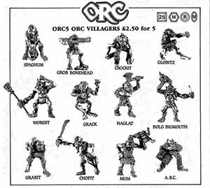 Orc5 Orc Villagers - Apr 87 Flyer