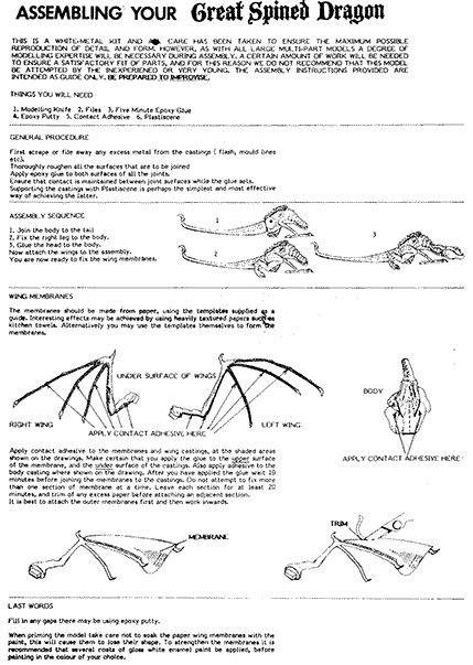 NB1 Great Spined Dragon - Instructions